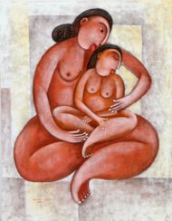 Mother & Child by Wijana - Excellent Art for your Wall