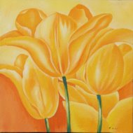 Yellow Tulips by G. Sri - Excellent Art for your Wall