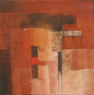 Fortified Postion by Suwitra is a discounted painting because of damage.