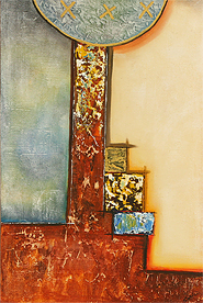 Aztec Tower by Sari is an original painting for sale.