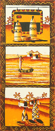 African Life by Pastika is an original painting for sale.