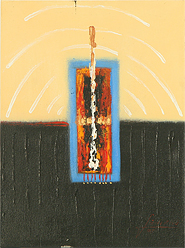 Rain Tower by Sadiana is an original painting for sale.