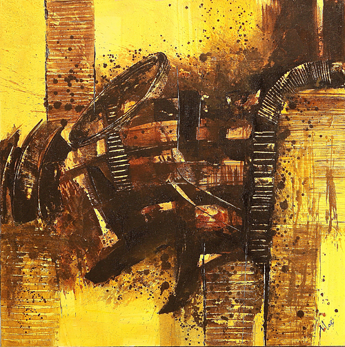 Mogi Abstract 386 by Mogi is a painting that will work with a modern interior design