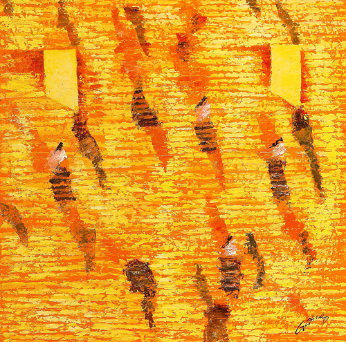 Seeing Gold by Muliarta is a painting that will work with a modern interior design