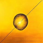 Amber Orb by Giding is a painting that will work with a modern interior design