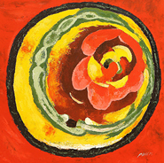 Abstract Circle 1 by Puun is a painting that will work with a modern interior design