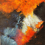 Raging Fire by Giding is a painting that will work with a modern interior design