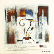 Blizzard Question by Widnyana is a painting that will work with a modern interior design