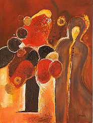 Family by Nama is a painting that will work with a modern interior design