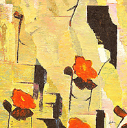 Red Flower by Eka is a painting that will work with a modern interior design