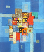 Azure Abstract 1 by Wijaya is a painting that will work with a modern interior design