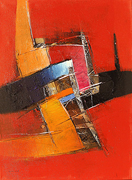 Blood Red by Sumadi is a painting that will work with a modern interior design