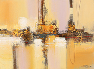 Waters Edge 1 by Lingga is a painting that will work with a modern interior design