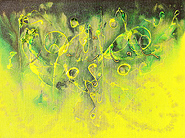 Lime Parade by Puja is a painting that will work with a modern interior design