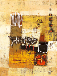 Fish Bones by Nyoman is a painting that will work with a modern interior design