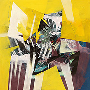 Yellow Crack by Sadiana is a painting that will work with a modern interior design