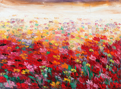 Poppy Fields by Abdi Original Fine Art from Ketut Rudi