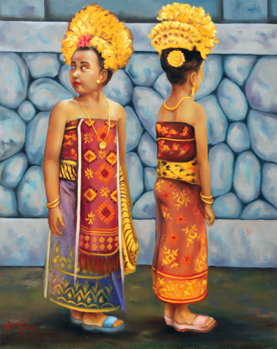Otonan Ceremony by Ambik Original Fine Art from Ketut Rudi
