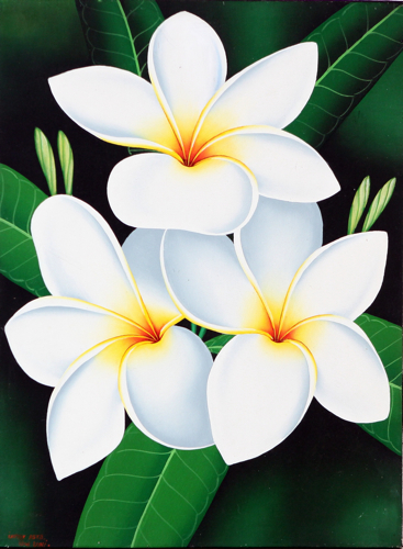 Jepun (Frangipani) by Ketut Asta Original Fine Art from Ketut Rudi