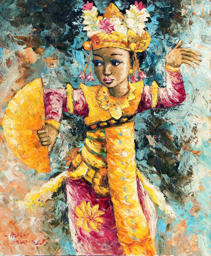 Legong: in Training by Azis Onassis Original Fine Art from Ketut Rudi
