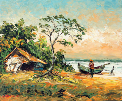Setting out to Sea by Azis Onassis Original Fine Art from Ketut Rudi