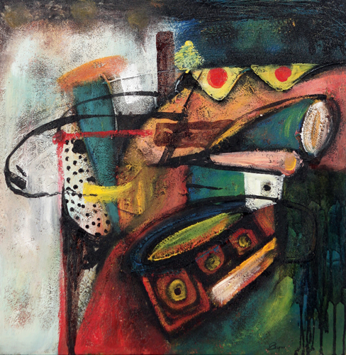 The Player by Bagus Original Fine Art from Ketut Rudi