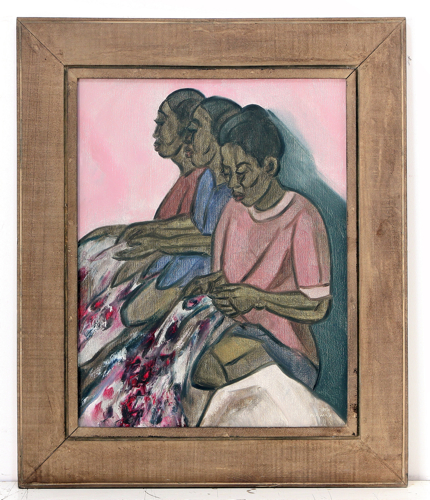 The Textile Workers by Purwadi Original Fine Art from Ketut Rudi