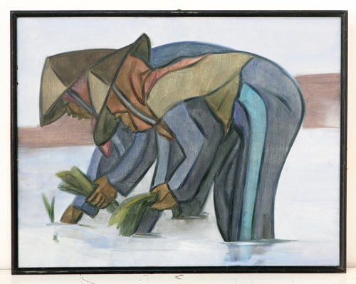 Rice-planting by Purwadi Original Fine Art from Ketut Rudi