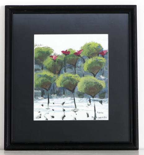 Flowering Lotus by Purwadi Original Fine Art from Ketut Rudi