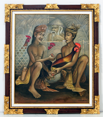 The Offering: Smoking by Ketut Rudi Original Fine Art from Ketut Rudi