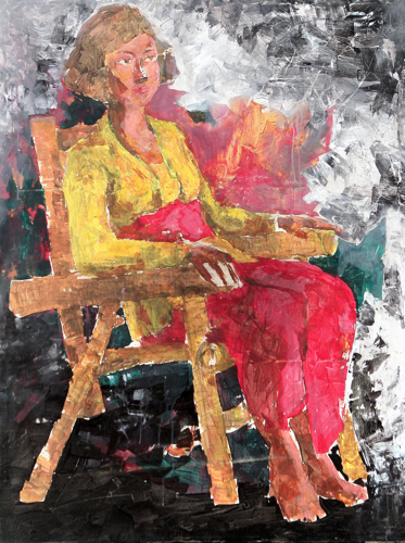 Lady Seated (Unfinished) by Sony Santosa Original Fine Art from Ketut Rudi