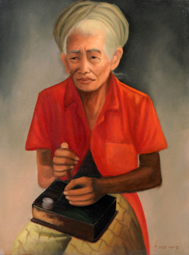 The Spinner by Wayan Sunteg Original Fine Art from Ketut Rudi