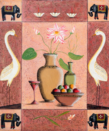 A Vase of Flowers by Yanto Original Fine Art from Ketut Rudi