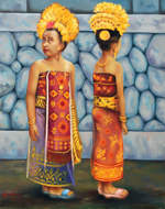 Otonan Ceremony by Ambik Original Fine Art from Ketut Rudi