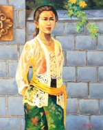 Balinese Lady  by Ambik Original Fine Art from Ketut Rudi