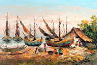 Landed Catch by Azis Onassis Original Fine Art from Ketut Rudi