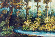 Deep in the Forest by Azis Onassis Original Fine Art from Ketut Rudi