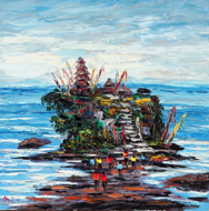 Approaching Tanah Lot by Azis Onassis Original Fine Art from Ketut Rudi