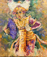 Legong: Balinese Dancer by Eko Original Fine Art from Ketut Rudi