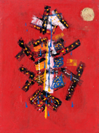 Dominoes by Komang Budiasa Original Fine Art from Ketut Rudi