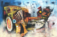 Meeting Head-on by Bagus Original Fine Art from Ketut Rudi
