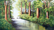 River by Sumertha Original Fine Art from Ketut Rudi