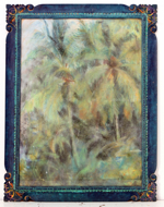 Palm Trees by Elisabeth Pirat Original Fine Art from Ketut Rudi