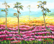 Beneath the Mountain by Soleh Jablay Original Fine Art from Ketut Rudi