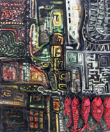 In the Market by Made Sukadana Original Fine Art from Ketut Rudi