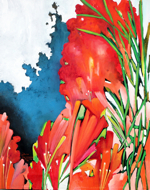 The Flower Meadow by Made Sukadana Original Fine Art from Ketut Rudi