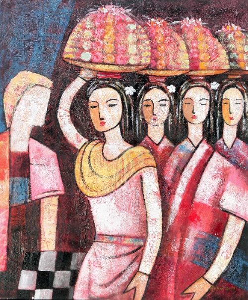 The Procession by G. Sri Original Art