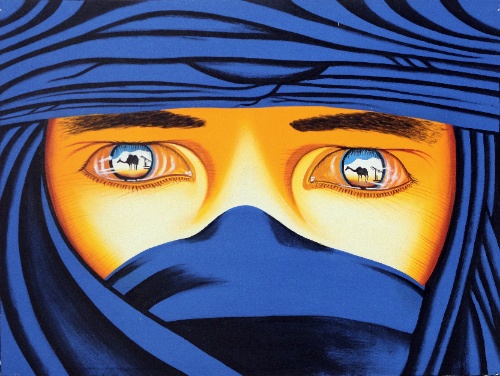 Through the Mask (blue) by Yudistira Original Art