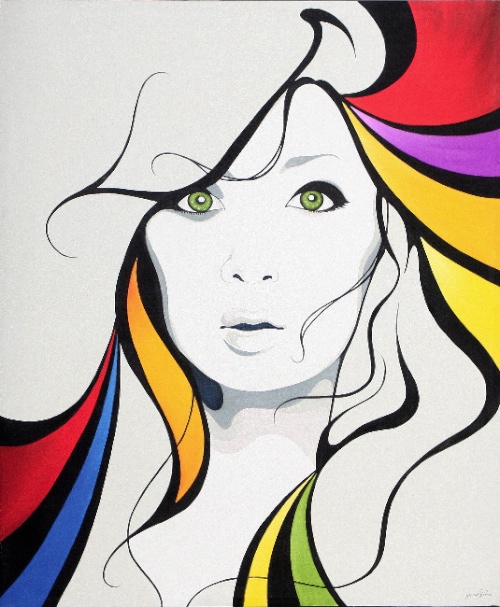 Hair, Lips, Eyes by Yudistira Original Art