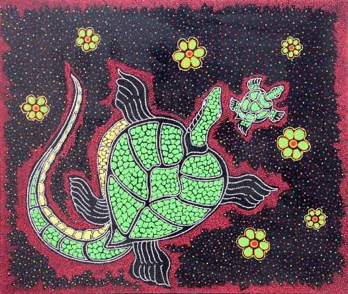 Green Turtles by Geko Original Art